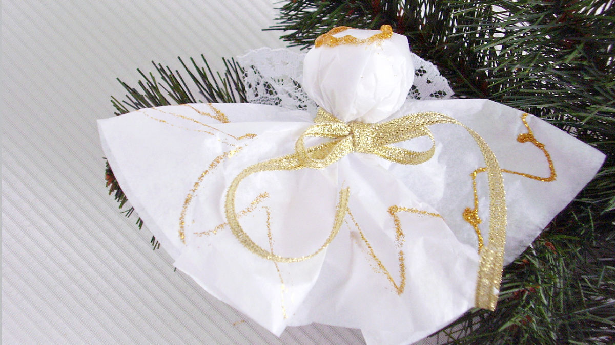 angel craft for Christmas theme in preschool or kindergarten