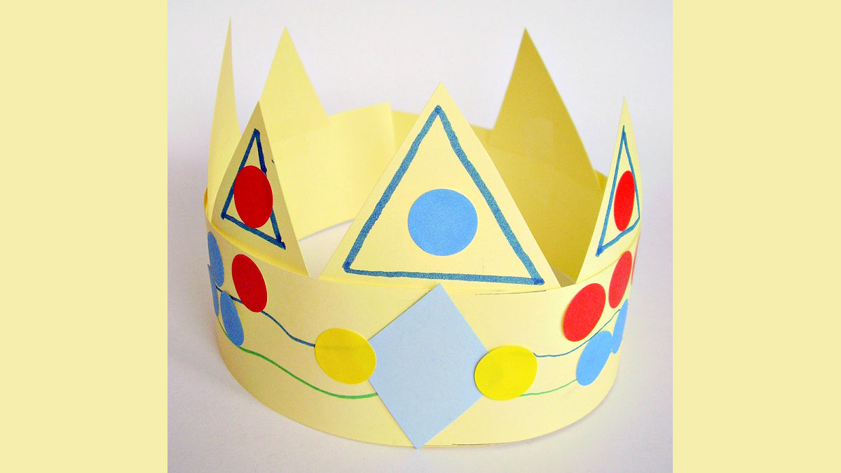 inspire kids pretend play with an easy paper crown craft