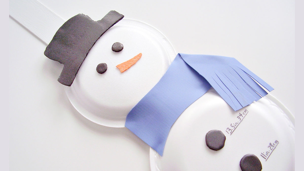 measure snowfall with a homemade snowman weather gauge