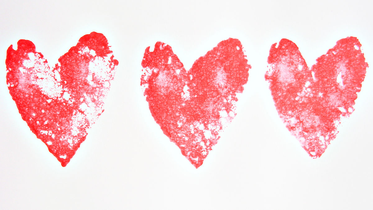 kids painting activity with paint stamp made from kitchen sponge