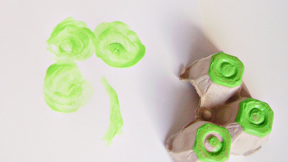 painting shamrocks art activity for St. Patrick's Day