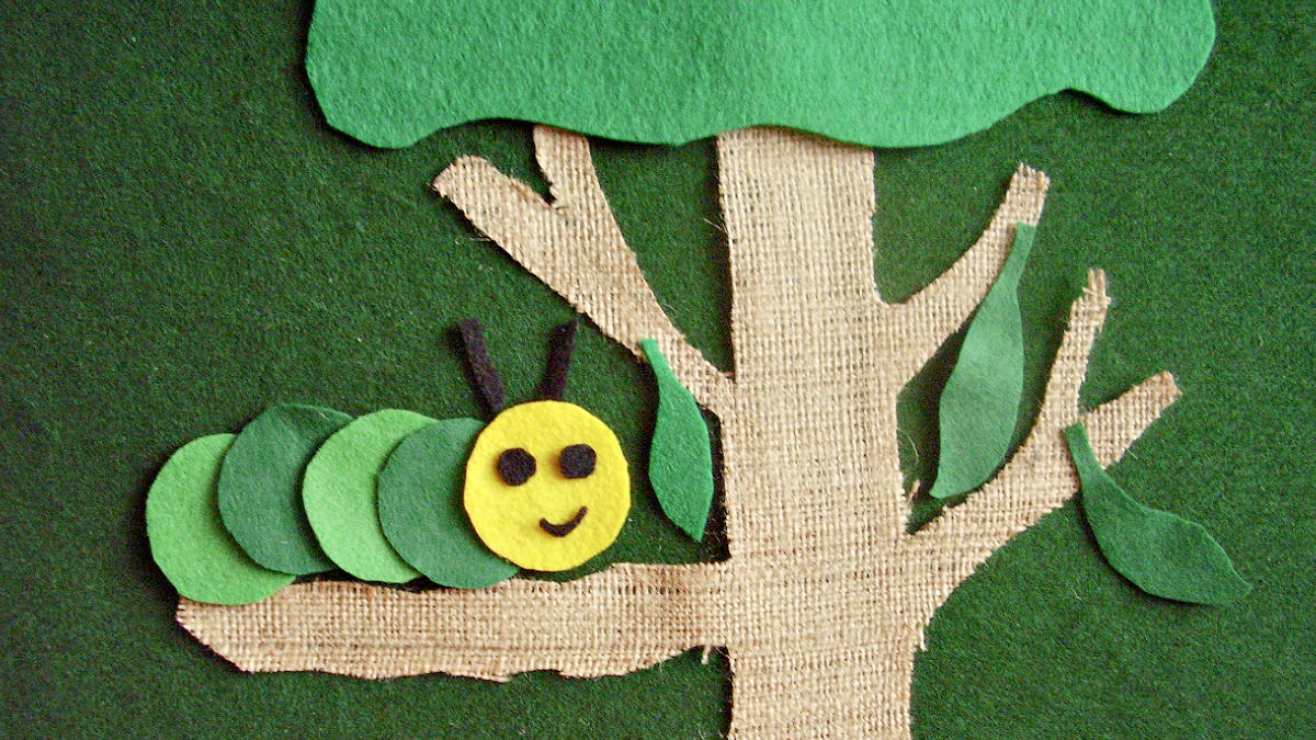 felt caterpillar preschool math circle time activity