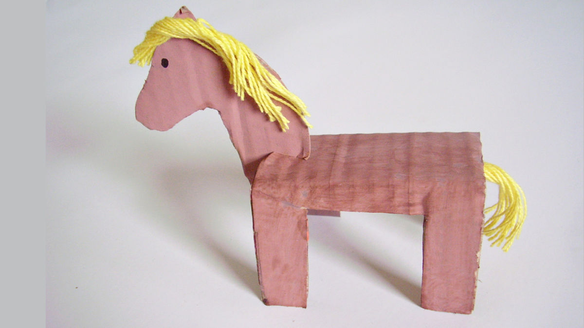 kids can make a cardboard animal craft for small world play