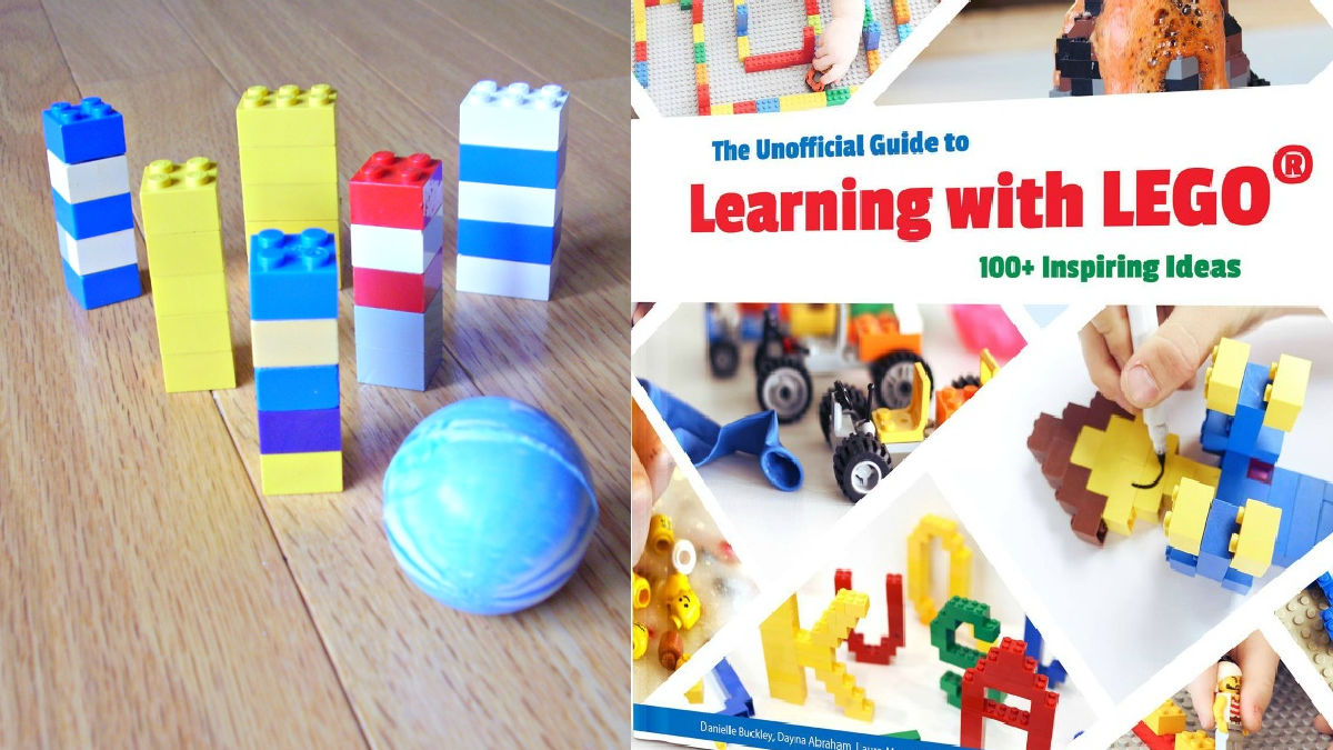 bowling activity with small blocks