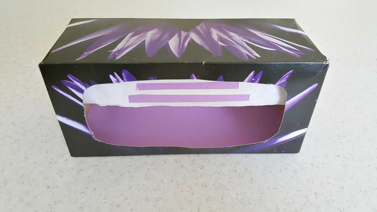 make a small world scene with a tissue box for preschool pretend play