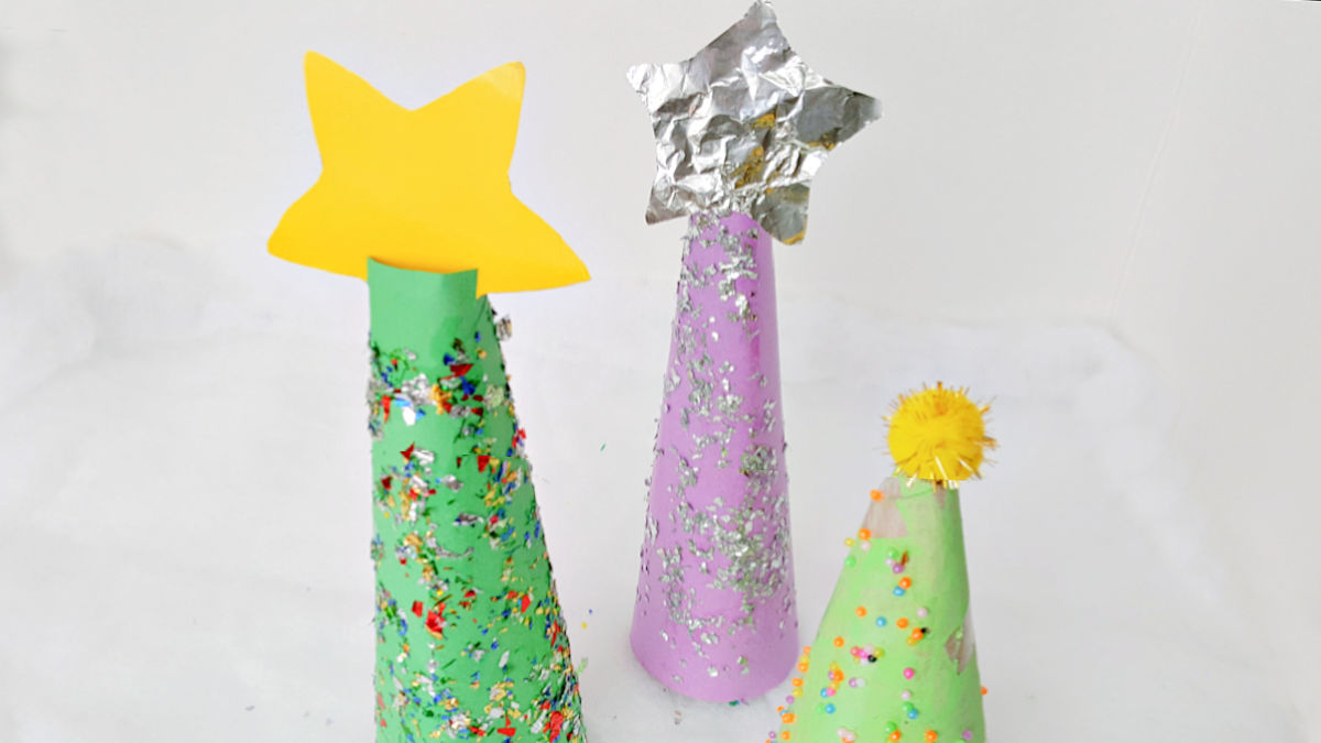 Christmas tree easy paper craft for kids