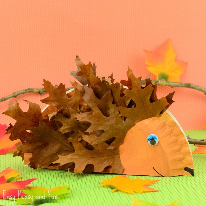 fall theme hedgehog craft for kids