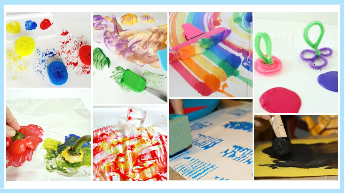 make your own paint tools for creative art experiences