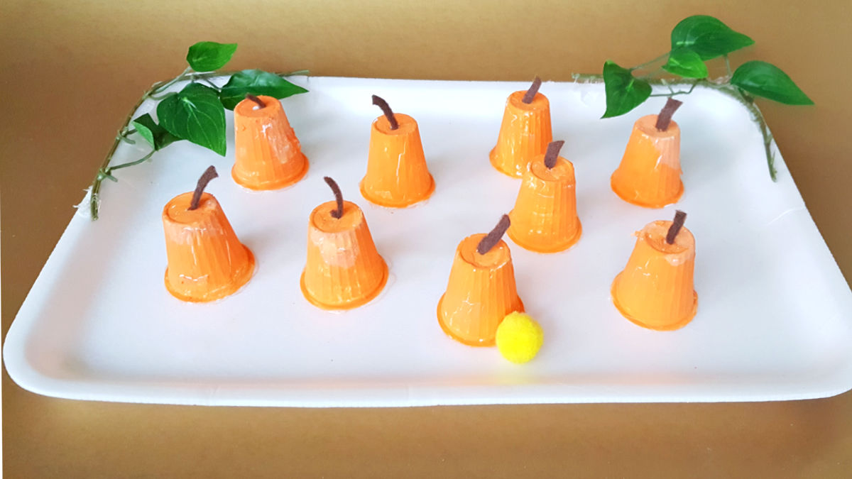 kids can make a pumpkin patch maze craft with recycled containers