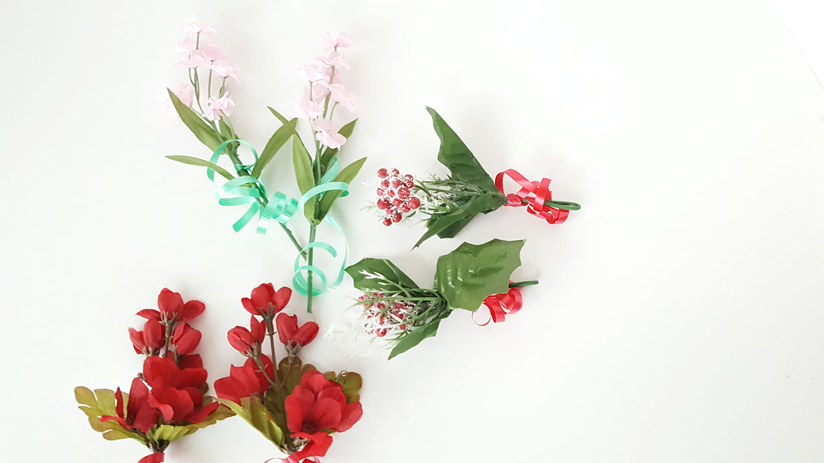 kid made gift flower craft for Christmas
