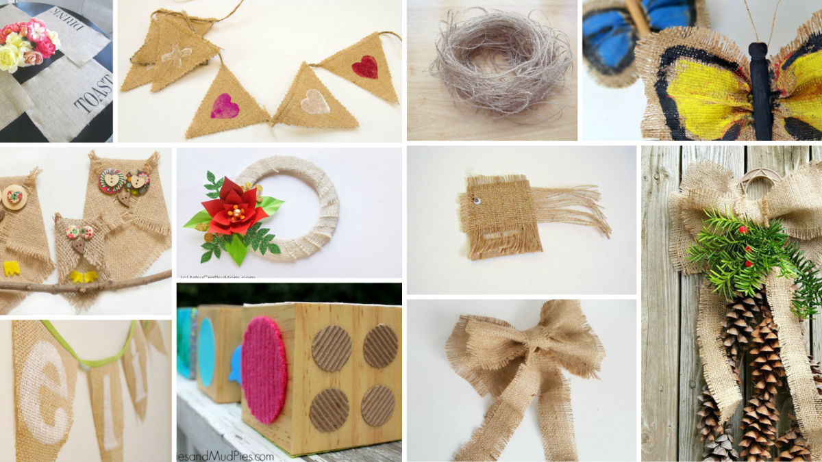 how to use burlap for family crafts
