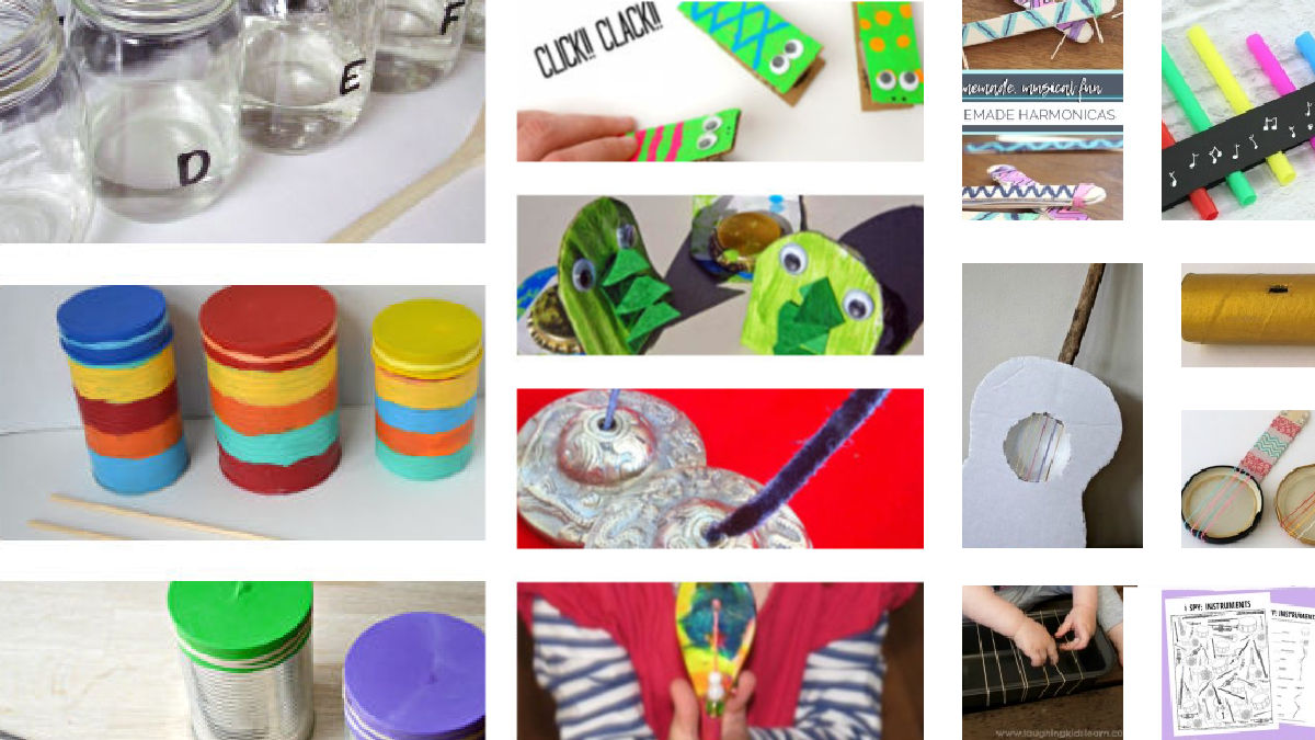 make your own instruments for kids music activities