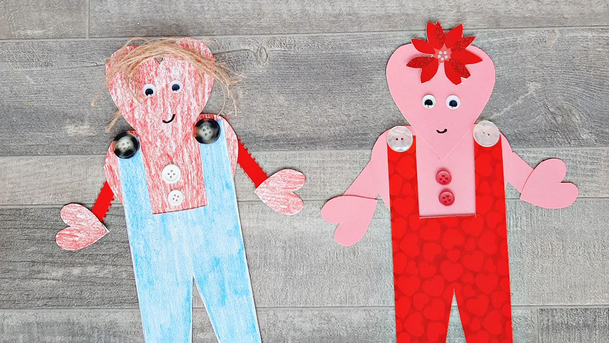 Valentine Puppet Paper Craft for Kids