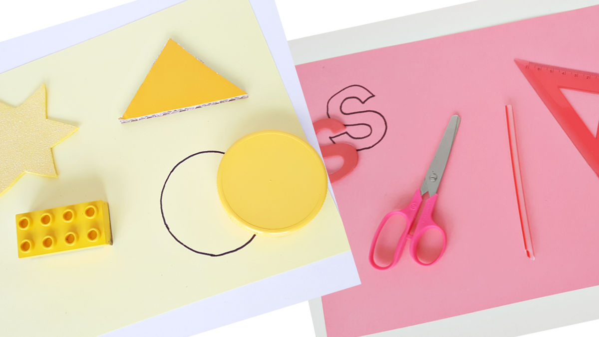 kids can sort colors and match shapes with a fun math activity