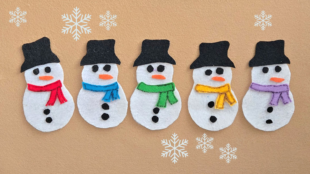 Five Little Snowmen Felt Board Activity
