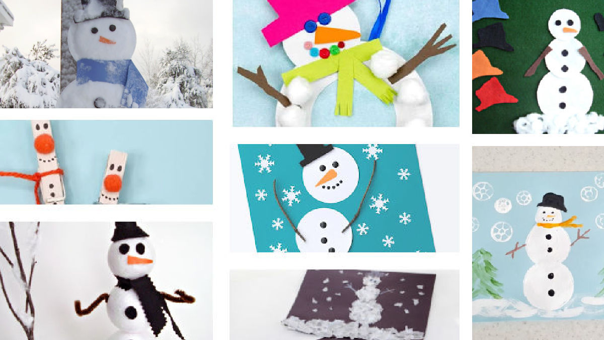 roundup of fun snowman crafts for kids
