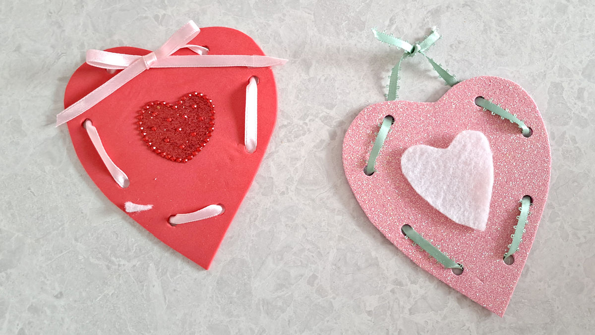 Valentine Lacing Activity for Preschoolers