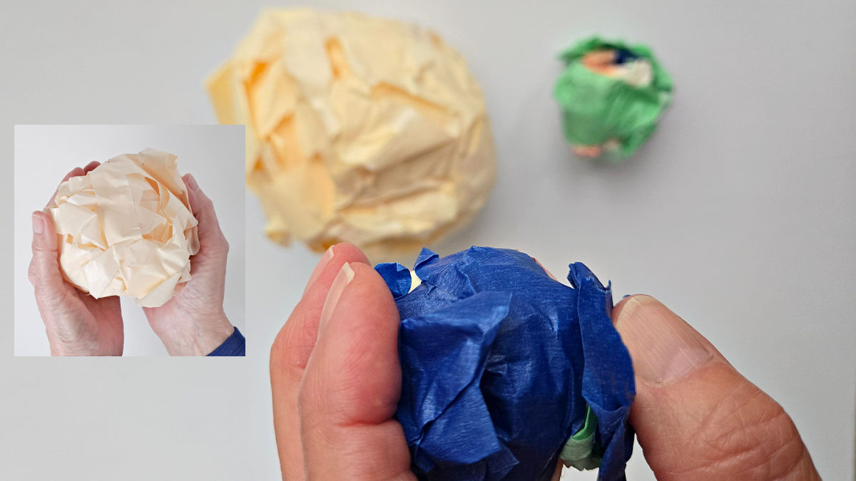 Masking Tape Squeeze Fine Motor Play
