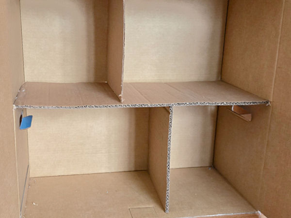 doll house with upstairs and downstairs and four rooms