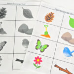 outdoor scavenger hunt summer activity for toddler and preschooler