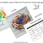 bird theme prepared preschool unit with prepared weekly planner