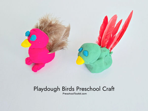 playdough birds preschool craft