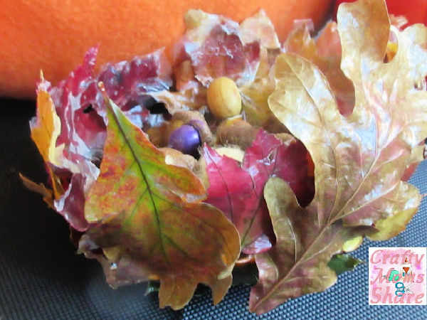 bowl made with leaves kids craft