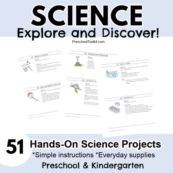 preschool science activities digital resource
