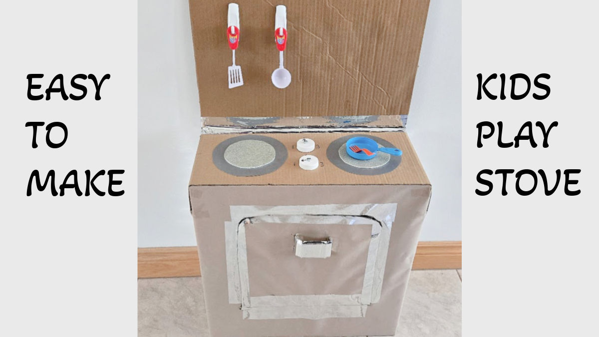 easy to make cardboard box kids kitchen