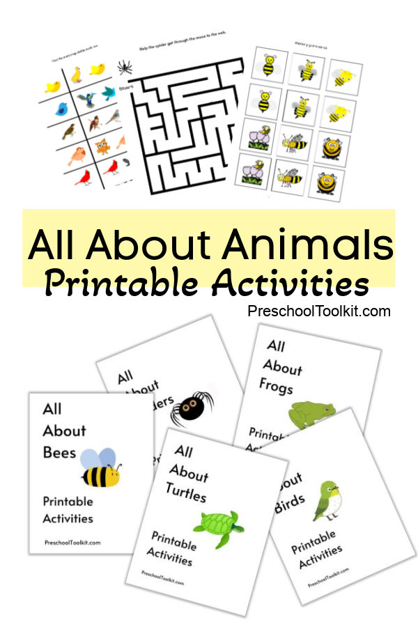 preschool resource printable activities about animals