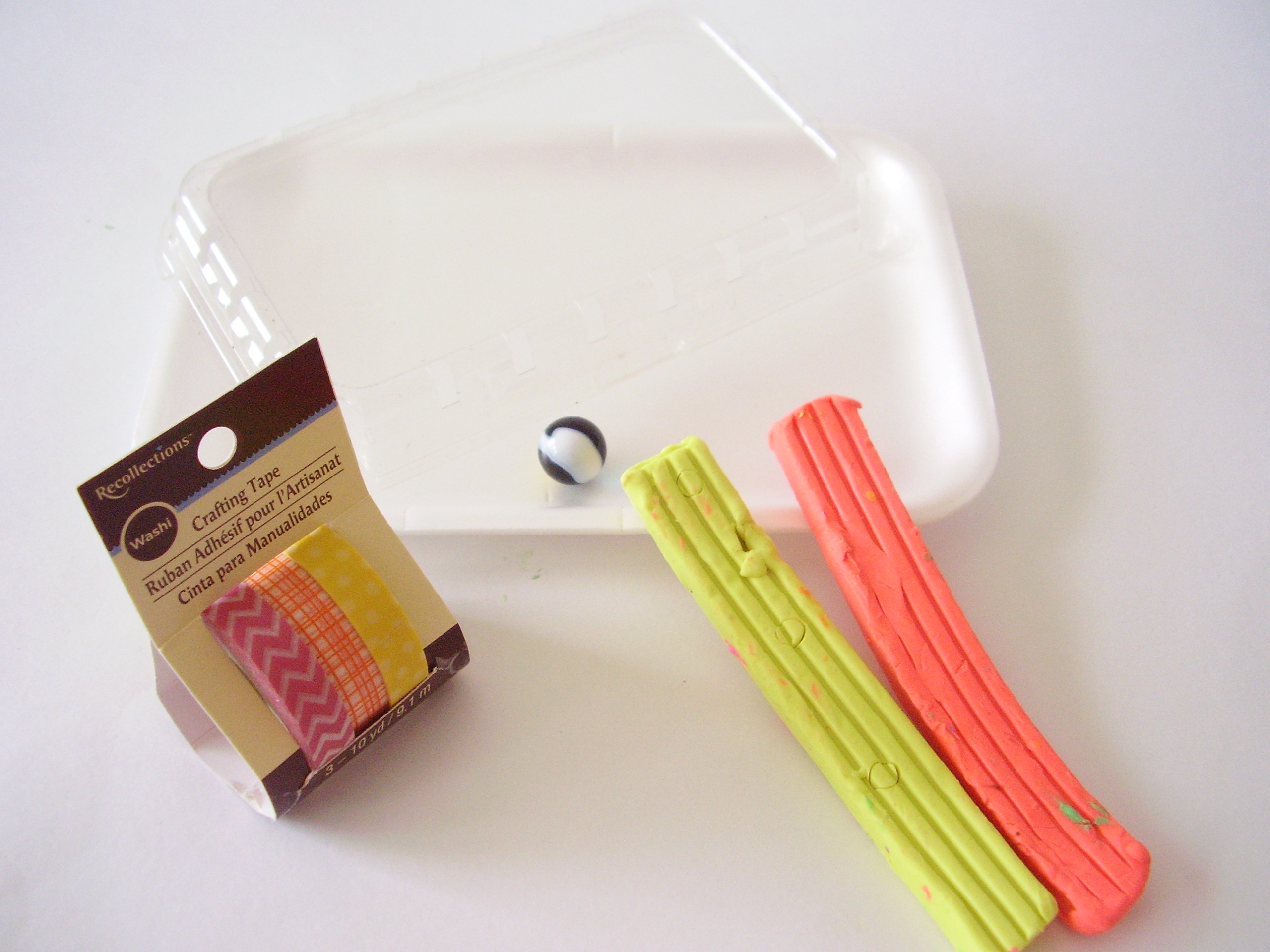 Modeling clay used to make a marble maze 