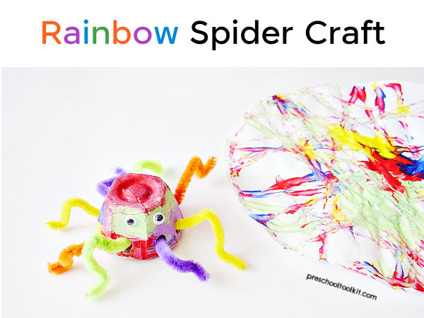 kids can make a spider craft with recycled egg cartons