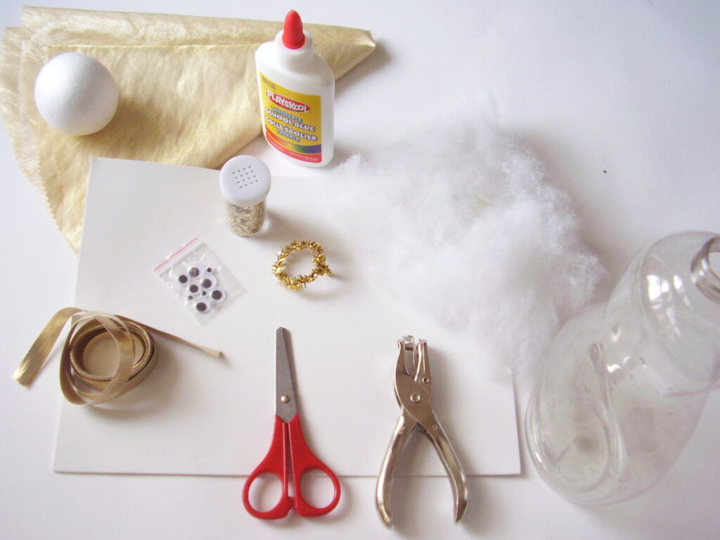 craft supplies for an angel craft