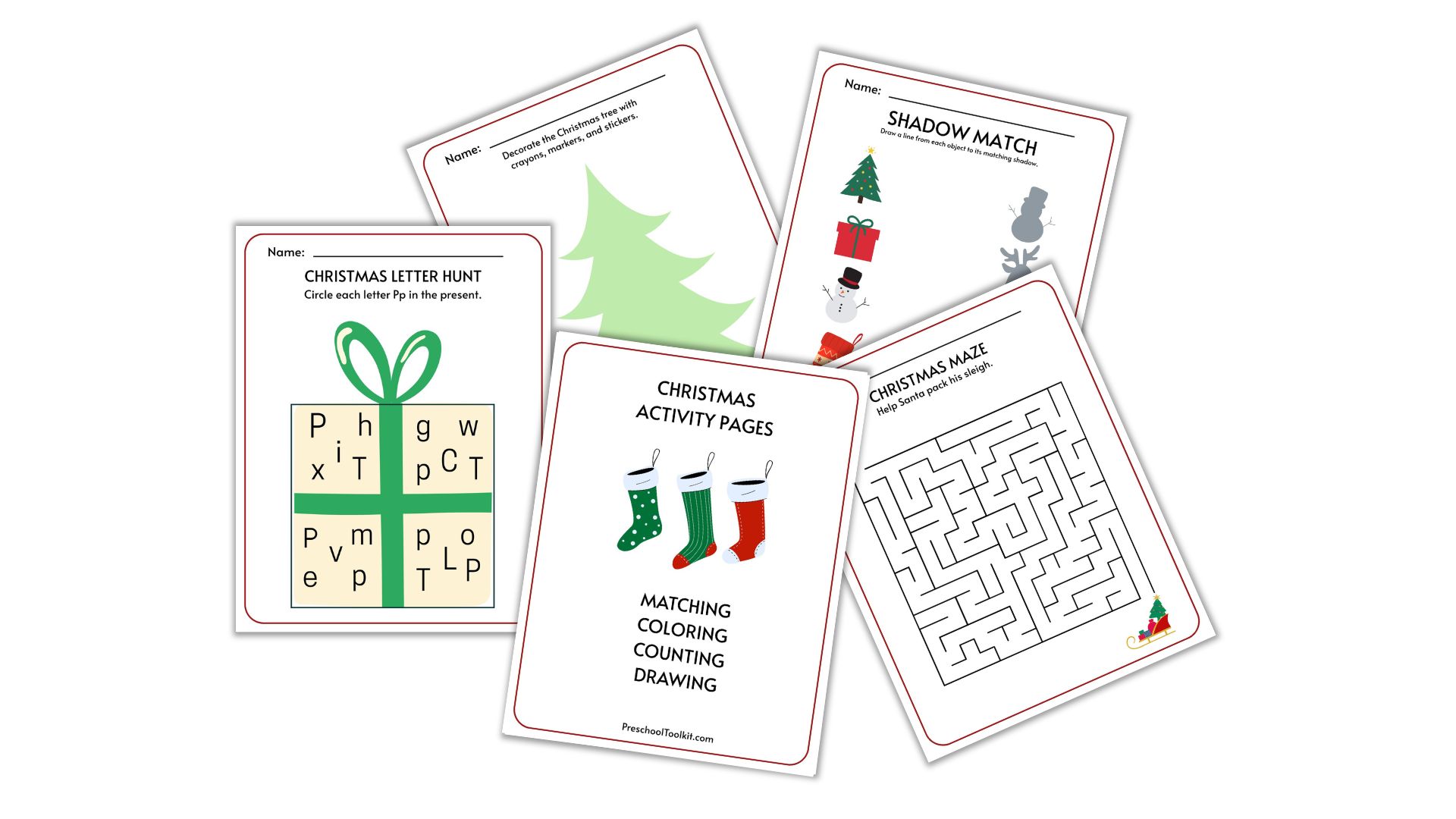 free Christmas theme printables for kids