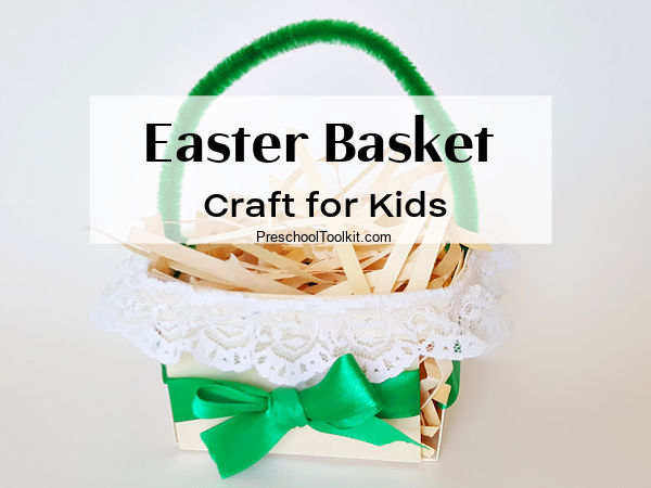 Easter basket made with a berry box