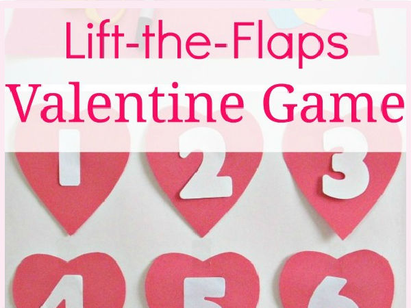 kids Valentine game with gross motor movement