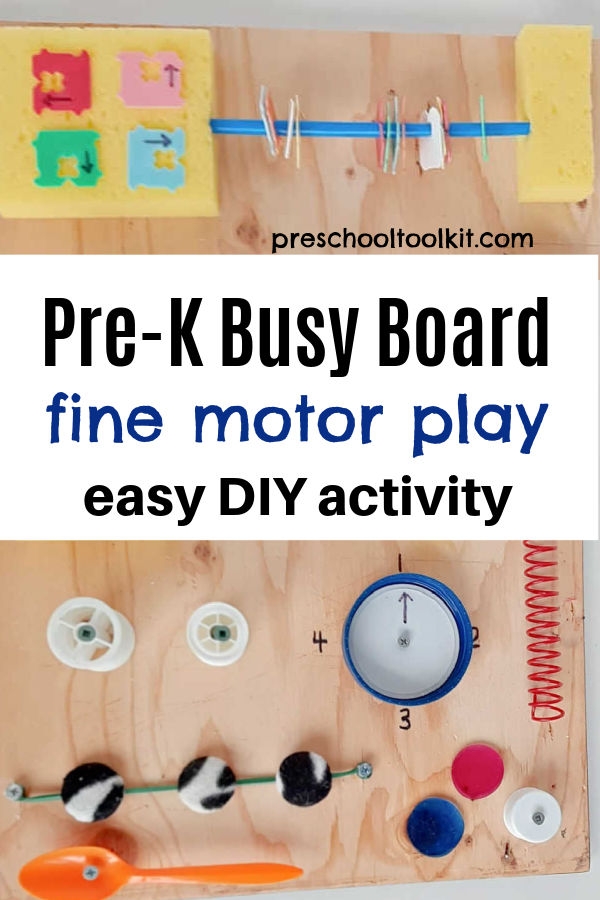 Busy board for toddler and preschooler