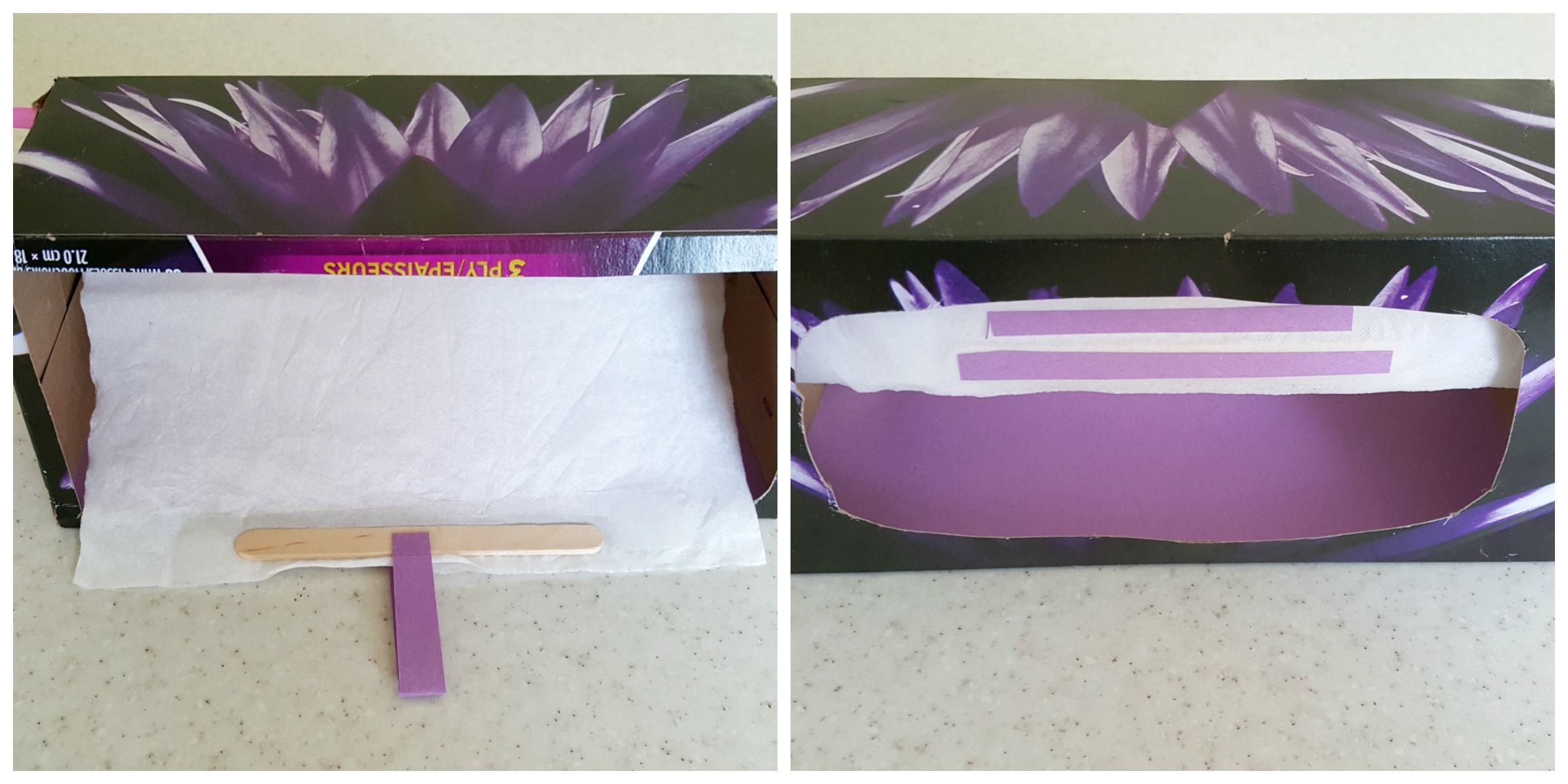 Curtain for tissue box theater