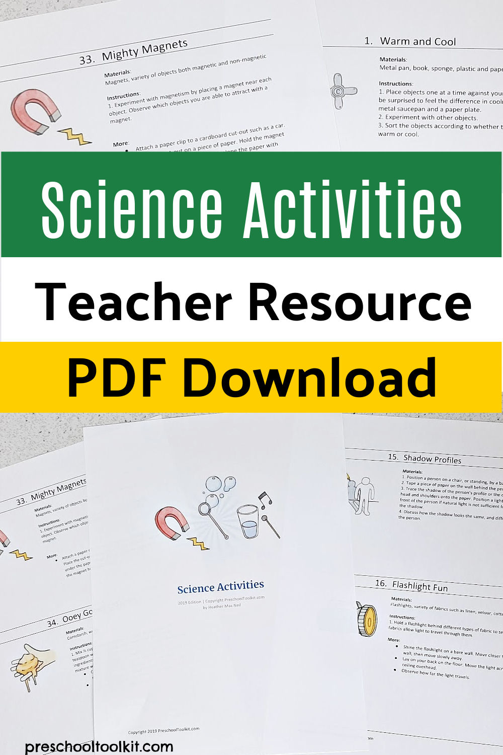 Preschool science ebook