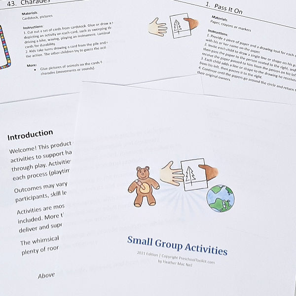 teacher resource preschool small group play