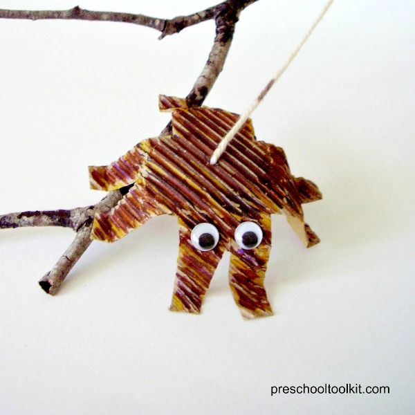 Spider craft fine motor painting activity
