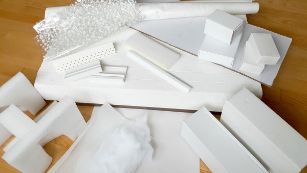 Supplies for winter castle building activity