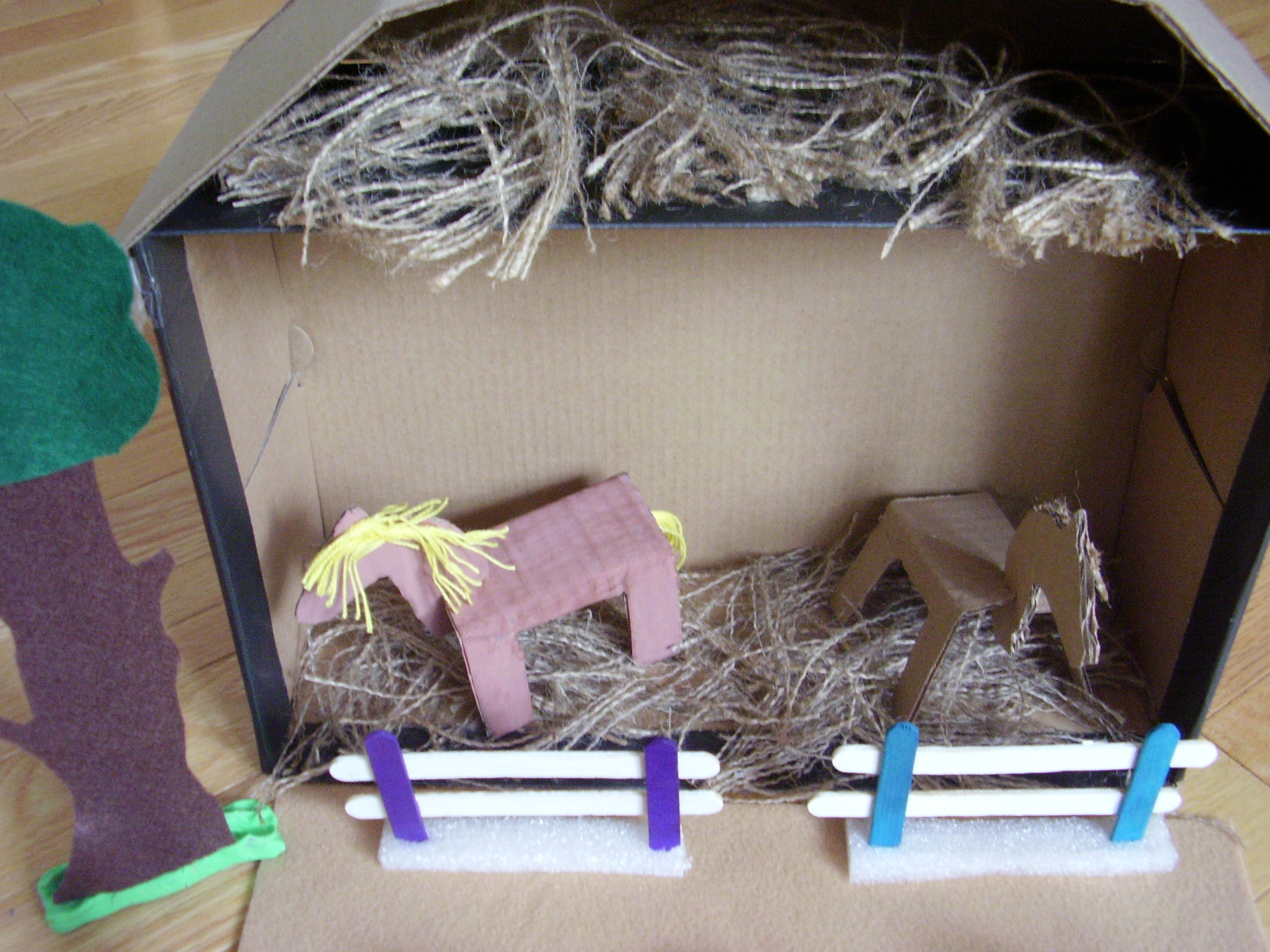 Shoe box farmyard activity for preschoolers small world play