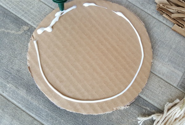 cardboard base for bird nest craft