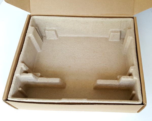 empty cardboard box to create a small world doll house