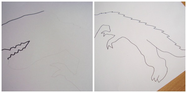 Dinosaur art activity for kids