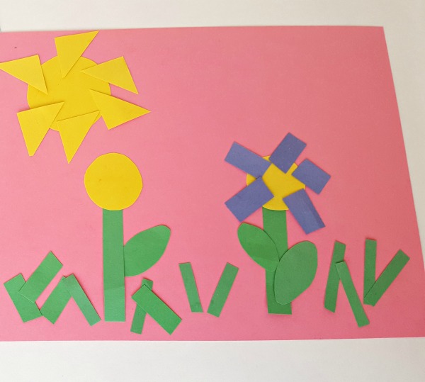 kids flower paper craft