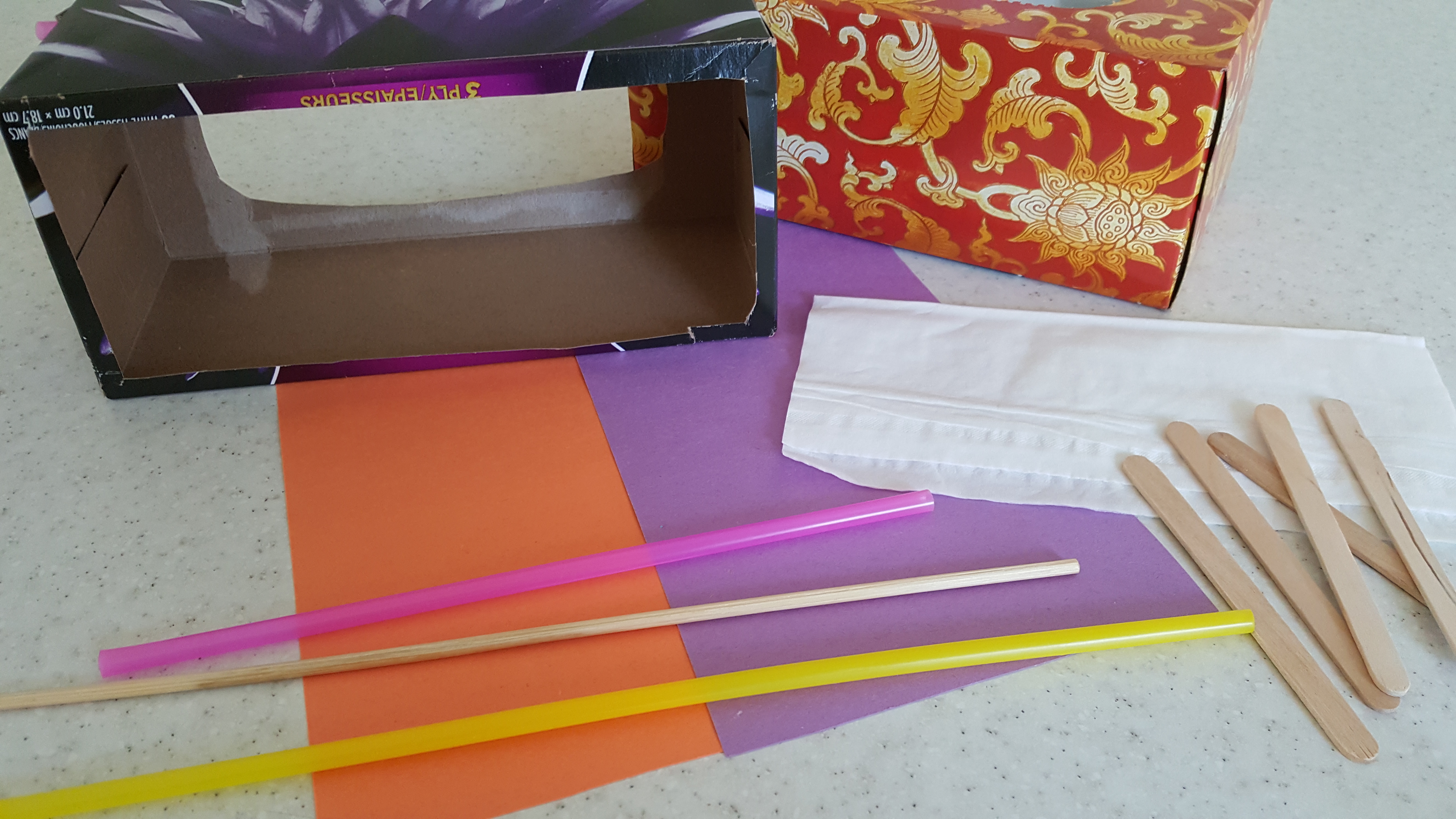 supplies for tissue box theater