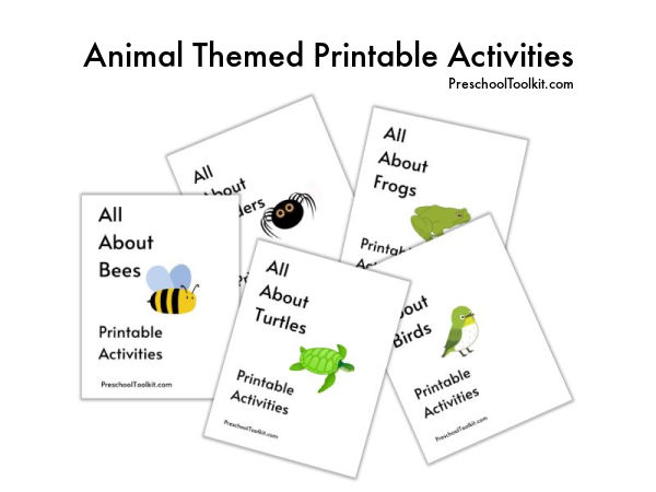 animal activity sheets preschool resource