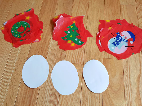 kids-made board game for matching activities at Christmastime